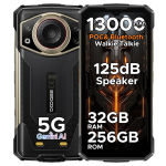 DOOGEE Fire 7 Ultra 5G Atsparus Telefonas 32GB+256GB Dimensity 6300 13000mAh 125dB Garsiakalbis PoC & Bluetooth Racija 64MP Kamera