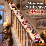 Kalėdinė pingvinų laiptų sniego dekoracijų rinkinys &Scaron;ventinė namų puo&scaron;yba Snow Cotton Christmas Tree Accessory Pack