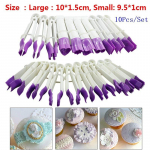 10 vnt / rinkinys Fondant Crimper įrankių rinkinys Sugar Craft Cake kepimo fondant torto įrankiai Small flat mouth