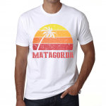 Vyri&scaron;ki vintažiniai mar&scaron;kinėliai Grafi&scaron;ki mar&scaron;kinėliai Matagorda Sunset White XS balta