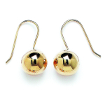 Les Tr&eacute;sors De Lily [E2515] - Boucles Plaqu&eacute; Or 'Billes' dor&eacute; - 12 mm