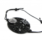 NOA [H8748] - Bracelet Cr&eacute;ateur 'Carmen' noir gris juoda