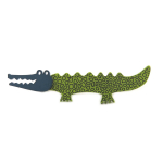Les Tr&eacute;sors De Lily [Q9702] - Broche artisanale 'Marionettes' vert turquoise (crocodile) - 83x20 mm