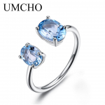 UMCHO 10,7 ct natūralaus ametisto granato žiedas