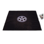 Les Tr&eacute;sors De Lily [A1431] - Tapis velours 'Pentacle' noir - 80x80 cm