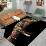 Madingas leopardo ra&scaron;to kilimas ant grindų 3D gyvūnų spausdintas didelis kilimas svetainė, mink&scaron;ta kempinė, vonios kambario kilimėlis, sugeriantis, neslystantis 160x200cm 1pcs