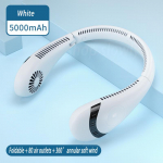 2024 m. i&scaron;skirtinis 5000 mAh pakabinamas dvigubas au&scaron;inamas kaklelio ventiliatorius Mini USB ne&scaron;iojamas įkraunamas tylus ventiliatorius, skirtas keliauti lauke viduje
