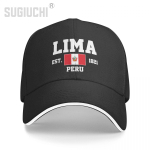 Beisbolo kepuraitė Peru EST.1821 Lima Sostinė Unisex WoUnisex Unisex Hip Hop Sumu&scaron;tinių kepuraitės Snapback Golfo kepurė Žvejybai One Size