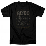 AC DC Rock Label Rock N Roll Music Band Tee Unisex mar&scaron;kinėliai S