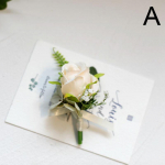 Vestuvių korsažas Rie&scaron;as Gėlė Sagė Apyrankė Nuotakos pamergės aksesuarai