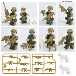 M8050 Amerikos specialiųjų pajėgų vaikai surenka statybinių blokelių žaislinius ginklus ir įrangą