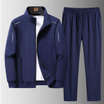Vyri&scaron;kos sportinės aprangos rinkinys Sportiniai kostiumai Dviejų dalių komplektai Homme Drabužiai Hoodies + Kelnės Kostiumas Vyri&scaron;kas Gatvės apranga Hoodie Striukės Didelis dydis L tamsiai mėlyna spalva