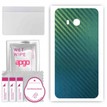 apgo Protective Skin Sticker for the back compatible with HTC U11, Wrap Film, Foil, Vinyl - Pattern Carbon Chameleon CAKA1
