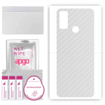 apgo Protective Skin Sticker for the back compatible with Huawei Nova Lite 3 Plus, Wrap Film, Foil, Vinyl - Pattern Transparent Carbon