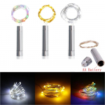 1/2/3M Kam&scaron;čio formos vyno butelio lemputės LED žvaigždinės girliandos Varinė viela Kalėdos Naujieji metai Butelio &scaron;viesos lempa 1M balta