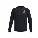 Under Armour Rožinė Raidžių Spausdinimo Sunkios Medvilnės Treniruočių Gobtuvėlis Vyri&scaron;ki Gobtuvėliai Juoda 1379688-001 3XL