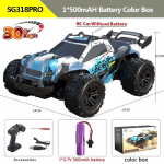 Naujas SG318 PRO 1:20 Scale RC Car 30km/h High Speed ​​RC Cars Žaislai suaugusiems ir vaikams Nuotolinio valdymo automobiliai 2,4G Off Road Monster Truck žaislas Dovana 3 Battery balta