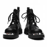 Mada Kasdieniai vyri&scaron;ki batai storu padu Madingi retro briti&scaron;ko stiliaus Lauko motociklas Kasdienis biuro vakarėlis jaunimui Juodi batai 38 juoda