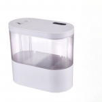 Desktop Creative Mini akvariumo rezervuaras su biochemine filtravimo sistema ir LED lempute Betta Fish Ecological Water Cycle upgradation balta