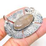 Golden Rutile Handmade 925 Sterling Silver Jewelry Pendant 1.42 m9b78