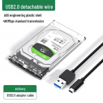 2,5 colio skaidrus ABS USB 3.0 i&scaron;orinio standžiojo disko korpusas, skirtas SSD ir HDD 2.0