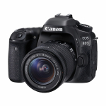 Canon EOS 80D skaitmeninis veidrodinis fotoaparatas + EF-S 18-55mm f/3.5-5.6 IS STM priartinimo objektyvas juoda