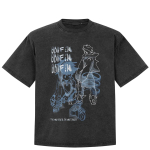 Streetwear animacinis grafinis mar&scaron;kinėlis medvilninis plautas juodas mar&scaron;kinėlis unisex vir&scaron;us mar&scaron;kinėliai didelio dydžio trumpomis rankovėmis mar&scaron;kinėlis S juoda