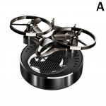 Saulės energija varomas rotacinis malūnsparnis Saulės aromaterapijos lydinys+abs medinis oro gaiviklis, automatinis difuzorius, aromatinis automobilių kvapas Q0e9