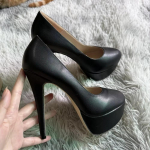 Moteri&scaron;ki auk&scaron;takulniai 14 cm Itin striptizo stulpo &scaron;okiams Stiletto Seksualūs platforminiai auk&scaron;takulniai Matiniai apvalūs priekiai Vakarėliui Suknelei Vestuviniai batai 44 juoda
