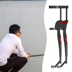 Ne&scaron;iojama kėdės sėdynė, reguliuojamo auk&scaron;čio, ergonomi&scaron;ka, ne&scaron;iojama, sulankstoma kempingo kėdutė paplūdimiui black and red