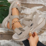 Sandalias deportivas de plataforma elevada para mujer, zapatos de playa con punta abierta, novedad de verano 41