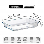 Heat-Resistant Fish-Shaped Glass Baking Dish for Microwave/Oven - Clear and Durable Household Pan