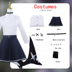 Anime Zenless Zone Zero Cosplay kostiumas Ellen kostiumas Helovinas Anime ZZZ apranga Merginos uniforma Perukas Gimtadienio dovanos Karnavalas Visas komplektas S