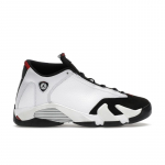 Air Jordan 14 Retro GS Black Toe 2024 Vaiki&scaron;ki Sportbačiai Balti Varsity-Red Metalizuoti-Sidabriniai 487524-160 39