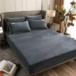 Pliu&scaron;as, elastingas paklodė, mink&scaron;ta &scaron;ilta aksominė lovatiesė čiužinio užvalkalas patalynės apsauga, patalynė be pagalvės užvalkalo 90x200cm Only Sheet