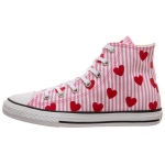 Converse Patogūs universalūs auk&scaron;takulniai drobės batai vaiki&scaron;ki kedai Rožiniai dryžuoti &scaron;irdelė 663993C 35