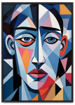 Plakat picasso portret geometryczny w ramce 21x30 cm