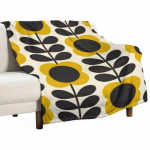 Orla Kiely kelių stiebų gėlės, Kiely ra&scaron;tas, Orla Kiely dizainas Užmetimo antklodė Prabangios sofos 30x40in