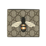 Gucci bitės ra&scaron;to logotipas trumpa dvigubo lankstymo drobės ir odos piniginė vyri&scaron;ka piniginė Ebono 451268K5V1N8666 Shopping Bag Set(Basic Set+Shopping Bag)