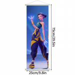 Demonų medžiotoja Kabantis audinys Rumi Mira Zoey Spausdintas plakatas Demon h-Hunters Ritininis paveikslas 72x25cm Sienų dekoras