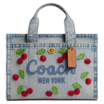 Coach Cargo 26 Vy&scaron;ninė Siuvinėta Utility Totas Rankinė Džinsinis Ir Vachetta Oda Vidutinė Moteri&scaron;kos Totas Rankinės CDZ31-B4EI Basic Set (Bag+Dust Bag)