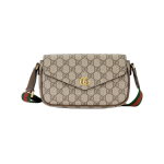 Gucci Ophidia Dvigubo G Logotipo Spaudžiamas Užsegimas Drobės ir Odos Derinys Portfelis Mini Moteri&scaron;kas Rudas Basic+Dust Bag ruda