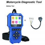 Variklio OBD2 skaitytuvas, gedimų kodų skaitytuvas, transporto priemonės, motociklo OBDII diagnostikos įrankiai, įtampos ir įkrovimo testas, skirtas Yamaha, Honda, Suzuki, BMW mėlyna