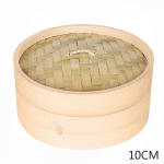 Kinų koldūnai bambukinė garinė viryklė 10/15/20cm su dangčiu Dimsum