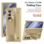 360 laipsnių pilnos apsaugos vyrių dėklas, skirtas Samsung Z Fold 8 Ultra 7 6 5 4 3 /Z TriFold, su lietimui jautriu ra&scaron;ikliu, sulankstomu dangteliu, grūdinto stiklo plėvele, stoveliu Opp Bag&For Samsung Galaxy z fold 4 auksas