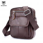 BULLCAPTAION Natūralios odos krep&scaron;ys vyrams Crossbody Bag Small Homme Satchel Vyri&scaron;ki pečių krep&scaron;iai ruda