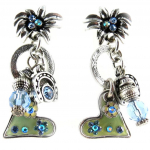 Les Tr&eacute;sors De Lily [E0577] - Boucles Cr&eacute;ateur 'Tour du Monde' Bleu mėlyna