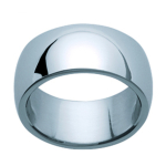 Alliance acier 'Unique' argent&eacute; - 10 mm 52