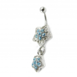 Les Tr&eacute;sors De Lily [I1193] - Body Piercing 'Etoiles' turquoise turkis
