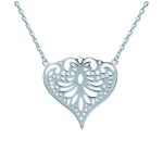 Les Tr&eacute;sors De Lily [J0076] - Collier Argent 'Love' argent&eacute; - 25x25 mm